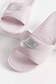 Black And Gold Nike Slides Womens Love The Light Pink Colors Nike Benassi Jdi Slide Women S Sandals Nike Slide Sandals Flip Flops Summer S Trending Shoes Fashion Shoes Women Shoes
