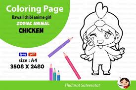 Your kids will increase their vocabulary by learning about different anima. Kawaii Anime Girl Coloring Page No 10 Grafico Por Thidarat Suteeratat Creative Fabrica