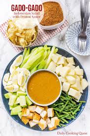 Bring two medium saucepans of salted water to a boil. Gado Gado Indonesian Salad With Peanut Sauce Recipe Daily Cooking Quest