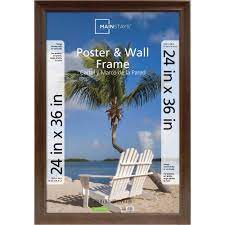 24x36 inch poster picture frame black plastic photo display wall mount decor. Mainstays 24x36 Wide Walnut Poster And Picture Frame Walmart Com Walmart Com