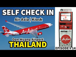 Self Check In Process Air Asia Guide International Flight Tour Of Don Muang Airport Thailand Youtube