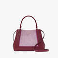 Lena Suede Colorblock Medium Satchel