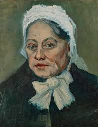 Woman winding yarn, to be knitted later in March1885 in Nuenen, NL. Vincent  van Gogh, 1853