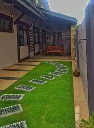 The fence and bench are made of redwood. Contemporary Garden Semi Detached Design Ideas Photos Malaysia Atap Co