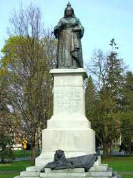 Queen Victoria Statue In Victoria Park Kitchener On I Love This Portly Depiction Of Qv With Her Protective Lion At The Foot With Images Victoria Park Scenic Statue