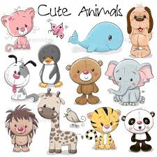 Set Of Cute Animals Cute Animal Illustration Cute Animals Cartoon Animals