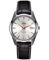 Rado Men S Swiss Automatic Hyperchrome Brown Leather Strap Watch 39mm R32115115 Brown Leather Strap Watch Brown Leather Strap Luxury Watches For Men