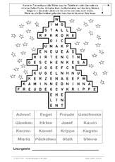 Der klang sollte zwar auch für musikalische ohren noch vernünftig klingen, muss aber nicht konzertant sein. Weihnachtsworter In Der Grundschule Kreuzwortratsel Deutsch Klasse 2 Grundschulmaterial De
