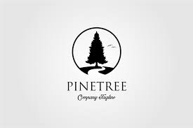 Download Pine Tree Logo With River Or Creek Graphic By Lawoel Creative Fabrica SVG Cut Files