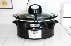 Just plug it in when you get to work, and flip the power switch off when you're ready to eat. Slow Cookers