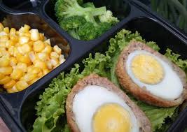Wortel,  sayur pelangi (wortel, brokoli, jagung manis) jagung)  ekstra daging sapi bumbu teriyaki (tktp). Cara Mudah Membuat Scotch Egg Non Msg Bisa Untuk Menu Diet Dan Mpasi Anak Resep Masakanpedia