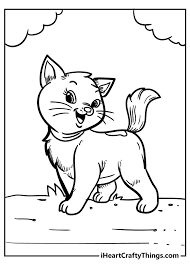 You need to use these picture for backgrounds on cat waiting for a little squeaky mouse this stripped cat is just waiting for the mouse to come on out of his little home in the wall. Cute Cat Coloring Pages 100 Unique And Extra Cute 2021