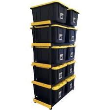 Black And Yellow Storage Bins Lowes Commander 20 In D X 48 In W X 72 In H 5 Tier Plastic Freestanding Shelving Unit Lowes Com Freestanding Shelving Units Shelving Unit Adjustable Shelving