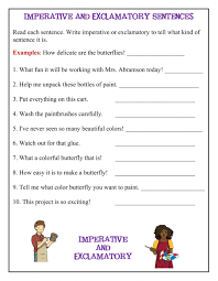 In this lesson, you'll learn about declarative sentences, interrogative sentences, exclamatory sentences, and imperative sentences. Imperative And Exclamatory Sentences