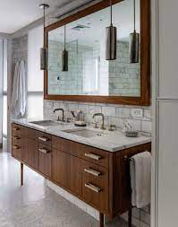 50 Washroom Lighting Ideas For Every Concept Type Zeltahome Com Stylish Bathroom Mid Century Modern Bathroom Modern Bathroom