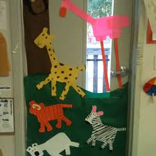 Zoo Animals Door Decoration Shabby Puertas Fun
