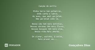 Cancao Do Exilio Minha Terra Tem Goncalves Dias