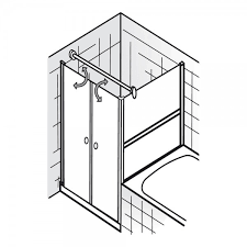 Duschkabine Exklusiv Pendelturen Mit Verkurzter Seitenwand An Badewanne