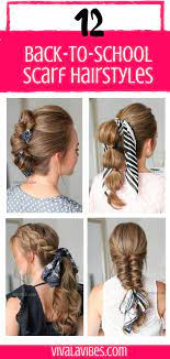 12 Beautifully Chic Back To School Scarf Hairstyles Viva La Vibes Hair Styles Scarf Hairstyles Plaits Hairstyles