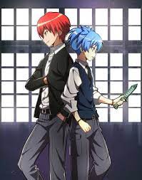 assassination classroom 暗殺教室 karma akabane nagisa shiota 業と渚 nyoro のイラスト pixiv カル渚 暗殺教室 アニメ 暗殺教室 カル渚