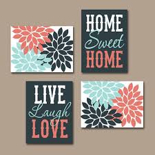 Wall Art Canvas Or Prints Live Laugh Love Home Sweet Home Quote Home Decor Artwork Picture Flower Burst Floral Set Of 4 Diy Wall Art Diy Canvas Art Diy Canvas