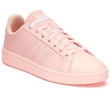 Adidas Neo Cloudfoam Advantage Clean Women S Shoes 215 Ils Liked On Polyvore Featuring Shoes Light Light Pink Shoes Vegan Leather Shoes Adidas Shoes Women