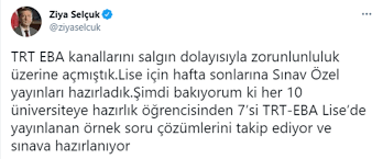 On binlerce öğrenciye tablet desteği. Son Dakika Milli Egitim Bakani Selcuk Tan Eba Aciklamasi