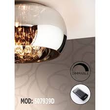 Ceiling light with 5 led lights, high quality and design murano glass. Schuller Argos 40cm Ceiling Lamp Chrome
