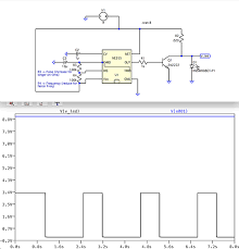 The first comparator has threshold input to pin 6 and control inputs for pin 5. Simulation Of 555 Timer Circuit In Kicad Simulation Ngspice Kicad Info Forums