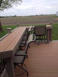 The top support measures 11 inches and the side support was 13 inches. Our New Composite Deck And It Has A Bar Built In Patio Deck Designs Backyard Decks Backyard