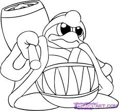 Step 6 How To Draw King Dedede From Kirby Outline Drawings Drawings Art