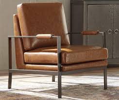 Signature Design By Ashley Peacemaker Brown Faux Leather Accent Chair Big Lots Leather Side Chair Leather Accent Chair Leather Chair Living Room