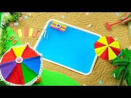 Diy Miniature Swimming Pool Youtube Diy Swimming Pool Swimming Pool Art Pool Art