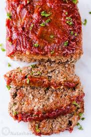 Eliminated beef bouillon granules and added salt pepper and garlic powder; Meatloaf Recipe With The Best Glaze Natashaskitchen Com