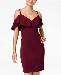 Emerald Sundae Juniors Cold Shoulder Bodycon Dress Bodycon Dress Junior Dresses Red Bodycon Dress