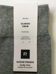 Richer Poorer Mens Classic Crew Socks Size 6 12