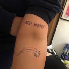 Explore the top 73 angel tattoo designs. Angel Energy Ankle Tattoos For Women Cursive Tattoos Simplistic Tattoos