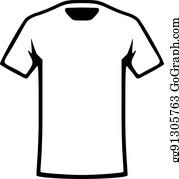 T shirt clipart black and white. White T Shirt Clip Art Royalty Free Gograph