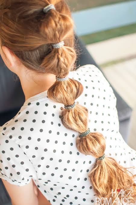 Back to school hairstyles - The braided bubble ponytail tutorial - Hair Romance