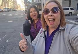 Volunteers and advocates meet with delegates