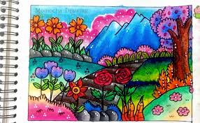 Gambar pemandangan taman bunga 16. Cara Menggambar Taman Bunga Warna Warni Menggambar Dan Mewarnai Taman Bunga Tulip Youtube Cute766