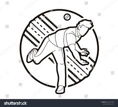 Cricket Bowler Sport Player Action Cartoon Graphic Vector Ad Affiliate Sport Player Cricket Bowler Sport Player Cartoon Bowler