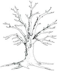 Leafless Tree Template Tree Pattern Templates Tree Silhouette Bare Tree Tree Patterns Family Tree Designs