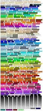 Vim Chart Of Color Names Code Yarns
