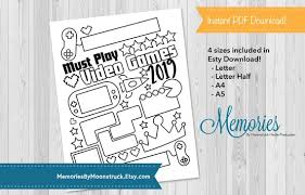 2021 Video Game Bullet Journal Tracker Etsy In 2020 Bullet Journal Tracker Journal Bullet Journal