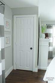 Interior doors can be painted a myriad of different colours, though sometimes it's hard to overlook a clean, bright white to encourage the sense of interior doors are subject to constant everyday wear and tear, so the internal door paint must be tough enough to stand up to such frequent us and abuse. Migonis Home The Doors White And Orbed Guest Bedroom Inspiration West Elm Curtains Cute Curtains