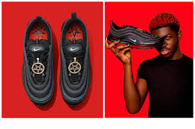 Lil nas has been hyping the customized nike air max 97 shoes which feature the pentagram symbol, a bible verse that references satan, and allegedly a drop of blood from one of mschf's employees. 5kwj9rs7mqtnwm