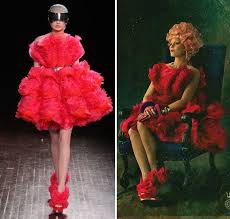 Effie And Katniss Dresses In Their Capitol Couture Portraits Are Inspired By Alexander Mcqueen Hunger Games Fashion Capitol Couture Hunger Games Costume