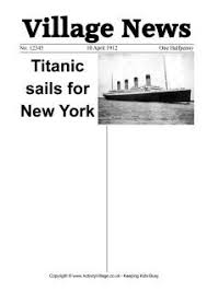 Week 2 Titanic Newspaper Worksheets Titanic Titanic History Rms Titanic