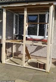 We've got a few diy instructions for you, and you can freely choose which one you'd like to follow. Cat Lover Builds A Cat Patio On His Kitchen Window For Only 75 Daily Mail Online